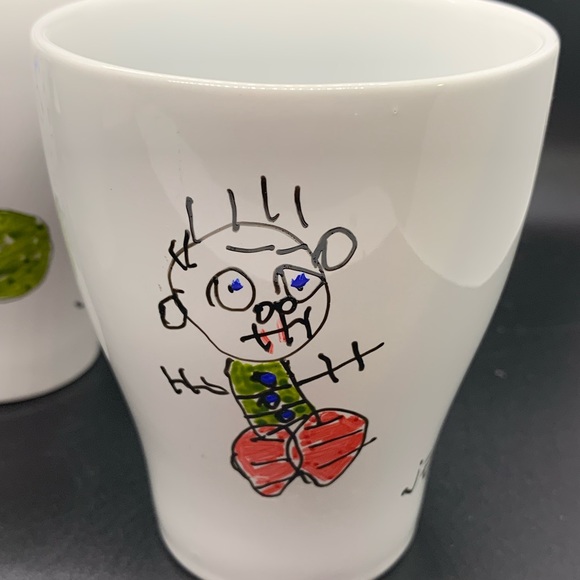 Set of 3 original art coffee cups!  IKEA FARGRIK 8 oz. - Picture 4 of 8